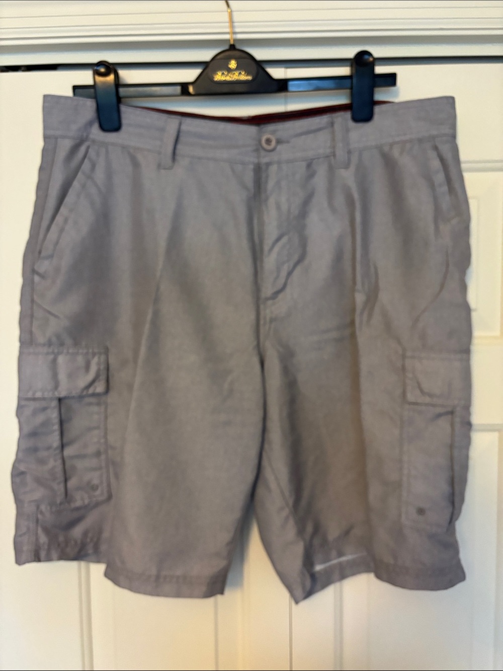 burnside Men's Light Gray Cargo Shorts - Utility Pockets